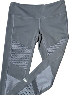Alo Yoga Leggings Womens Size Small High-Waist Gray Moto athletic Performance